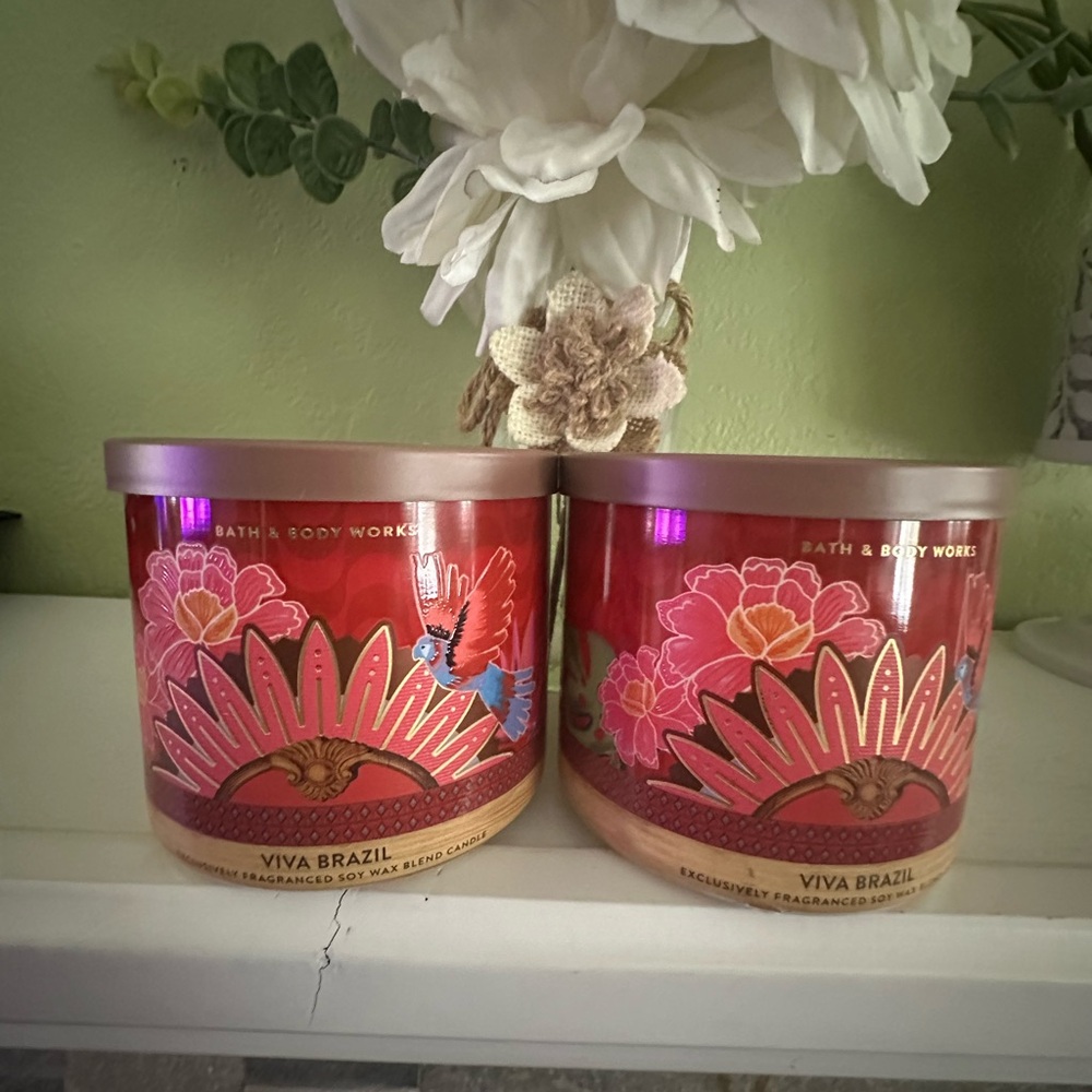 Bath & Body Works Viva Brazil Floral Candles